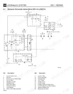 wacker-rd11a-rd11v-rd11aec-roller-repair-manual-0114918-hydraulic-40.webp Wacker RD11A, RD11V, RD11AEC hydraulic schematic for series drive system with numbered component reference list.