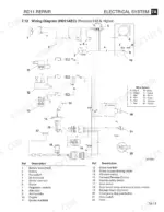 wacker-rd11a-rd11v-rd11aec-roller-repair-manual-0114918-wiring-103.webp Wacker RD11A, RD11V, RD11AEC electrical system wiring diagram for RD11AEC model with component reference list and wire colors.