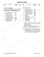 walker-36-to-62-rider-lawnmowers-parts-catalog-5000-8-maintenance-42.webp Walker 36, 42, 48, 52, 54, 62 mower deck lubrication points table listing grease and oil locations for deck assemblies.