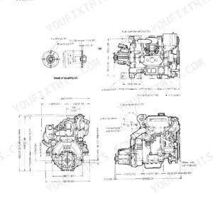 Yanmar 1GM10(C), 2GM20(F)(C), 3GM30(F)(C), 3HM35(F)(C) 2GM20F engine dimension diagrams and coupling detail.