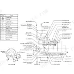 Yanmar 3JH2-E, 3JH2-BE, 3JH2-TE, 3JH2-TBE, 3JH25A, 3JH30A, 3JH2 series piping diagram for fresh and sea water cooling systems.