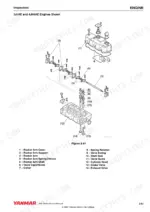 yanmar-3jh4e-to-4jh4-hte-marine-engines-service-manual-0bjh4-g00102-exploded-view-135.webp Yanmar 3JH4E, 4JH4AE, 4JH4-TE, 4JH4-HTE, JH4 series exploded view of cylinder head, rocker arm, and valve assembly.