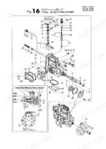 yanmar-3tn84l-rbs-3tn84l-rbsvm-3tn84l-rbfvm-engine-parts-catalog-y00b3752-fuel-system-parts-34.webp Yanmar 3TN84L-RBS, 3TN84L-RBSVM, 3TN84L-RBFVM, YB271/B, YB exploded view diagram of the fuel injection pump assembly.