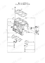 yanmar-3tna72l-uba-engine-parts-catalog-y00b4102-engine-parts-3.webp Yanmar 3TNA72L-UBA, 3TNA72L-UBA/B exploded view diagram of the cylinder block, main bearings, and head gasket components.