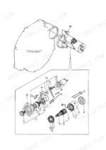 yanmar-3tnc80l-rb-engine-parts-catalog-y00b4461-1-electrical-parts-30.webp Yanmar 3TNC80L-RB, Y00B4461 exploded view of starter motor assembly and flywheel housing mounting components.