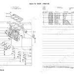 Yanmar 3TNE68-TBZ, TB15FR exploded view of cylinder block assembly with parts list and reference numbers.