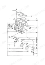 yanmar-3tne78a-b1-engine-parts-catalog-y00b5871-engine-parts-3.webp Yanmar 3TNE78A-B1 exploded view of cylinder block, main bearings, and head gasket components.