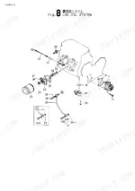 yanmar-3tne82a-bva-engine-parts-catalog-y00b5912-system-diagram-17.webp Yanmar 3TNE82A-BVA, 3TNE82A-BVA (VIO30-1), VIO30-1 exploded view diagram of the engine lubricating oil system.