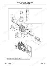 yanmar-3tnv74f-sptb-engine-parts-catalog-p-tb216eba-fuel-parts-28.webp Yanmar 3TNV74F-SPTB, P-TB216EBA exploded view diagram of the fuel injection pump assembly with numbered components.