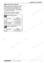 yanmar-3tnv74f-to-3tnm74f-industrial-engine-operator-manual-oatn4-en0029-operations-59.webp Yanmar 3TNV74F, 3TNV76F, 3TNV80F, 3TNV80FT, 3TNV88F, 3TNM74F engine oil capacity tables for IDI and DI engine models.