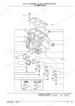 yanmar-3tnv82a-bptb-bptb1-engine-parts-catalog-p-tb228eab-engine-parts-4.webp Yanmar 3TNV82A-BPTB, BPTB1, TB228 exploded view of cylinder block, main bearings, and head gasket components.