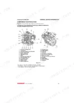 yanmar-3tnv82a-to-4tnv106t-industrial-engines-service-manual-0btnv-g00101-exploded-view-43.webp Yanmar 3TNV82A...TNV series engine component identification diagram showing turbocharger, cooling fan, and manifolds.