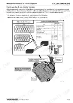 yanmar-3tnv82a-to-4tnv106t-industrial-engines-troubleshooting-manual-0dtnv-g00600-wiring-137.webp Yanmar 3TNV82A-4TNV106T 2G eco-checker harness pin layout, E-ECU connection diagram, and failure diagnosis voltage table.