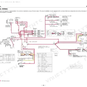 Yanmar 3TNV82A-4TNV106T electrical wiring diagram, key switch diagram, and wire color code table for engine systems.