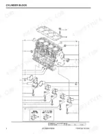 yanmar-3tnv88-bkms-4tnv88-bkms-4tnv88-bdms-engines-parts-catalog-917329-engine-parts-4.webp Yanmar 3TNV88-BKMS Skid-Steer Loaders exploded view of engine cylinder block.