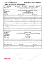 yanmar-4by-6by-marine-engines-service-manual-0bby0-g00101-specs-29.webp Yanmar 4BY, 6BY, BY series principal engine specifications table including power, torque, and cooling capacity data.