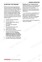 yanmar-4by150-150z-to-6by260-260z-marine-engines-operator-manual-0aby0-g00101-operations-39.webp Yanmar 4BY150/150Z, 4BY180/180Z, 6BY220/220Z, 6BY260/260Z, 4BY, 6BY engine operation manual: starting and cold start procedures.