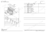 yanmar-4jh4ae-diesel-engine-parts-catalog-0cr10-m68301en-parts-list-4-3.webp Yanmar 4JH4AE cylinder block exploded view diagram and parts list with main bearings, head bolts, and plugs.