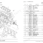 Yanmar 4TN100E-GB1 cylinder block parts diagram