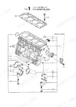 yanmar-4tnc88l-rb-engine-parts-catalog-y00b4721-engine-parts-3.webp Yanmar 4TNC88L-RB, B50-2 exploded view diagram of the cylinder block, main bearings, and head gasket components.