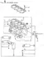 Yanmar 4TNE84T-BS, 4TNE84T-BS (B50W-1), Y00B6190 exploded view diagram of the engine cylinder block and main bearings.
