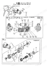yanmar-4tne88-3by-3cy-engine-parts-catalog-y00b5422-electrical-parts-32.webp Yanmar 4TNE88-3BY, 3CY, 3CY (B6U), 4TNE88-3CY starting motor exploded view diagram with numbered component parts.