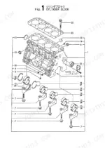 yanmar-4tne88-3by-3cy-engine-parts-catalog-y00b5422-engine-parts-3.webp Yanmar 4TNE88-3BY, 3CY, 3CY (B6U), 4TNE88-3CY exploded view of cylinder block, main bearings, and head gasket components.