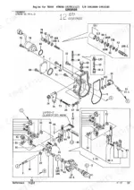 yanmar-4tne88-e-to-qtb1-engine-parts-catalog-yood6852-governor-parts-28.webp Yanmar 4TNE88-(E) TB (1) (Z), 4TNV88-QTB, TB145 governor exploded view diagram showing internal linkage components.