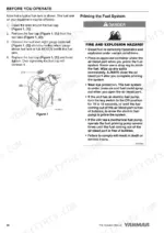 yanmar-4tne92-4tne94l-4tne98-industrial-engines-operator-manual-0atne-g00100-procedures-45.webp Yanmar 4TNE92, 4TNE94L, 4TNE98 fuel tank diagram and fuel system priming safety procedures.