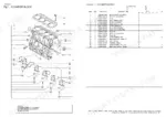 yanmar-4tne92-hrj-engine-parts-catalog-y00w1650-engine-parts-4-1.webp Yanmar 4TNE92-HRJ cylinder block exploded view diagram and parts list with main bearings and head bolts.