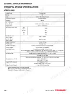 yanmar-4tne92-nmh-4tne92-nmha-4tne98-nmh-industrial-engines-service-manual-0b2991-u0001-specs-48.webp Yanmar 4TNE92-NMH, 4TNE92-NMHA, 4TNE98-NMH engine principal specifications table including bore, stroke, and output.