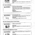 Yanmar 4TNE94, 4TNE98, 4TNE106, 4TNE106T safety manual page covering working wear, tools, genuine parts, and torque procedures.