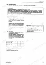 yanmar-4tne94-4tne98-4tne106-mini-excavator-skid-steer-loader-service-manual-hinshi-h8013-r1-specs-19.webp Yanmar 4TNE94, 4TNE98, 4TNE106, 4TNE106T cooling water maintenance, rust preventive agent, and antifreeze mixing table.