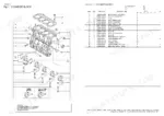 yanmar-4tne98-bqflc-forklift-parts-catalog-y00w2770-engine-parts-4.webp Yanmar 4TNE98-BQFLC, Forklift: Exploded view and parts list for cylinder block, main bearings, and head bolts.
