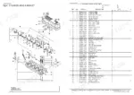 yanmar-4tne98-nmh-engine-parts-catalog-0cw10-g01400-engine-parts-8.webp Yanmar 4TNE98-NMH, NACCO exploded view of cylinder head, bonnet, rocker arm, and valve components with parts list table.