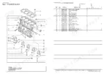 yanmar-4tne98-nmh-engine-parts-catalog-0cw10-g01400-parts-list-5.webp Yanmar 4TNE98-NMH, NACCO exploded view and parts list for cylinder block assembly with bearings and bolts.