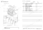 yanmar-4tne98-sa-4tne98-g1a-engine-parts-catalog-0cr10-g45800-parts-list-4.webp Yanmar 4TNE98-SA, 4TNE98-G1A cylinder block exploded view diagram and parts list with bearings, bolts, and head gasket.