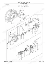 yanmar-4tne98-tbl-4tnv98-ytbl-engine-parts-catalog-electrical-parts-32.webp Yanmar 4TNE98-TBL exploded view diagram of the starting motor assembly and components.