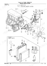 yanmar-4tne98-tbw-4tnv98-xtbw-engine-parts-catalog-000y00d8020-1-cooling-parts-26.webp Yanmar 4TNE98-TBW, 4TNV98-XTBW, TB175W exploded view of cooling water system, water pump, fan, and radiator parts.