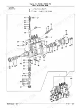 yanmar-4tne98-tbw-4tnv98-xtbw-engine-parts-catalog-000y00d8020-1-fuel-parts-28.webp Yanmar 4TNE98-TBW, 4TNV98-XTBW, TB175W exploded view diagram of the fuel injection pump assembly and internal components.
