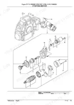 yanmar-4tnv106t-xtbl-engine-parts-catalog-yoof2161-electrical-parts-38.webp Yanmar 4TNV106T-XTBL, P-TL150EBB exploded view diagram of the starting motor assembly and internal components.