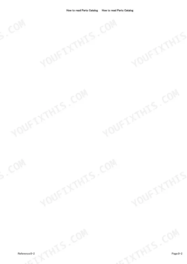 Yanmar 4TNV106T-XTBL1, P-TL150ECB, 4TNV106T-XTBL1 (for high flow) manual page explaining how to read parts catalog.
