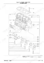 yanmar-4tnv88-ptbz1-engine-parts-catalog-yoof2161-engine-parts-4.webp Yanmar 4TNV88-PTBZ1 exploded view of cylinder block and main bearings.