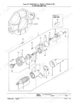 yanmar-4tnv88-qtbz-engine-parts-catalog-p-tb53febb-electrical-parts-36.webp Yanmar 4TNV88-QTBZ, TB53FR exploded view diagram of the starting motor assembly.