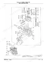 Yanmar 4TNV98-STB1, TB180FR exploded view diagram of the fuel injection pump assembly with numbered components.