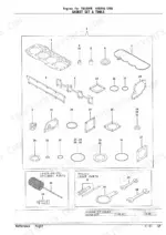 Yanmar 4TNV98-STB1, TB180FR exploded view of engine gasket set, seals, and optional service tools.
