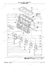 yanmar-4tnv98-vtbz-engine-parts-catalog-000y00d8020-1-engine-parts-4.webp Yanmar 4TNV98-VTBZ exploded view diagram of the cylinder block, main bearings, and head gasket.