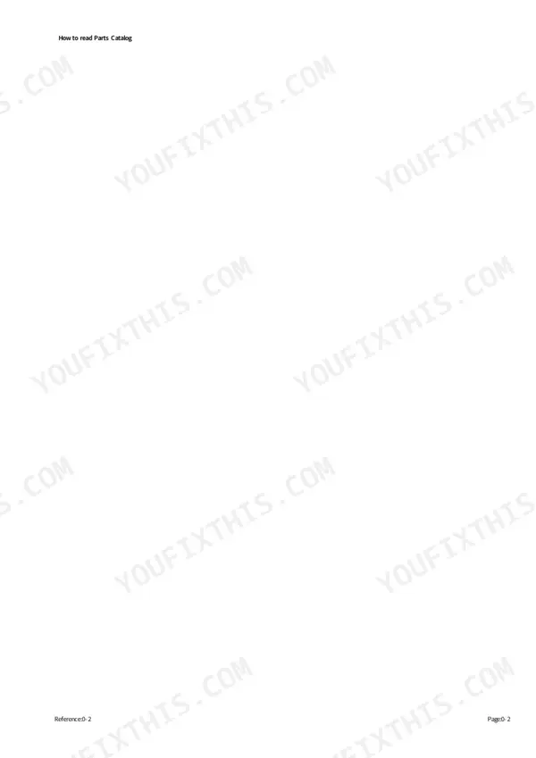 Yanmar 4TNV98-VTBZC, TB175C parts catalog page explaining how to read the parts catalog documentation.