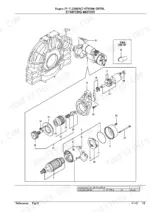 yanmar-4tnv98-zntbl-track-loader-parts-catalog-000y00d9780-electrical-parts-34.webp Yanmar 4TNV98-ZNTBL, TL230, P-TL230EAC exploded view diagram of the engine starting motor assembly components.