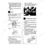 Yanmar 6CX(M)-ETE manual page showing engine turning procedures, clutch handle diagrams, and gauge operation checks.